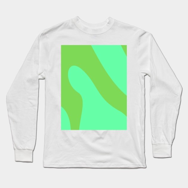 Boho blue and green pastel swirl pattern Long Sleeve T-Shirt by Word and Saying